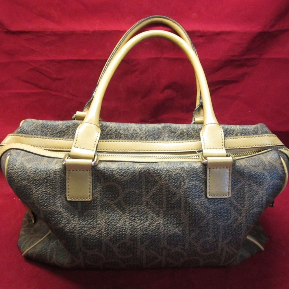 Calvin Klein Signature Brown Leather Handbag